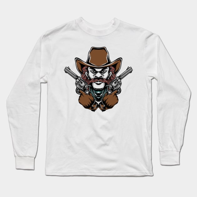Cowboy and guns Long Sleeve T-Shirt by Tuye Project